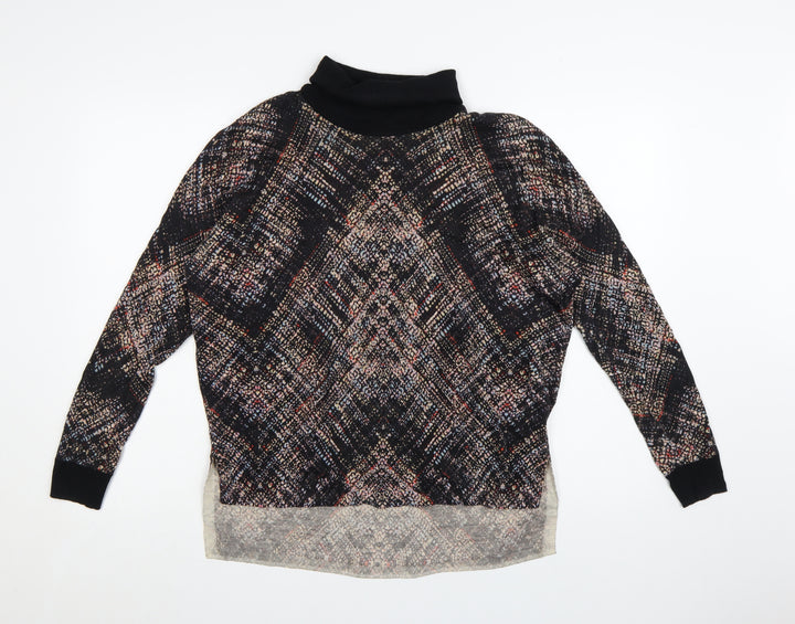 Karen Millen Womens Black Wool Roll Neck Long Sleeve Jumper L