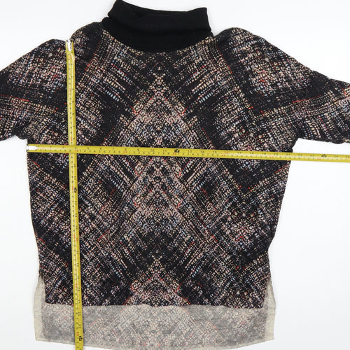 Karen Millen Womens Black Wool Roll Neck Long Sleeve Jumper L