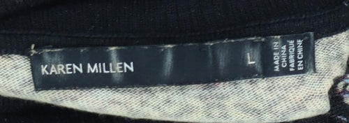 Karen Millen Womens Black Wool Roll Neck Long Sleeve Jumper L
