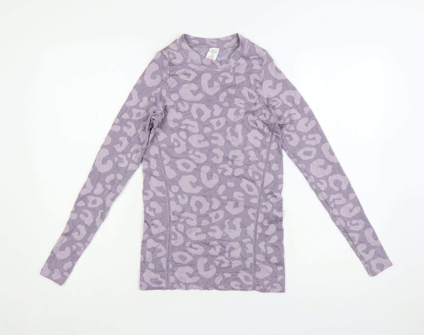 Sweaty Betty Womens Purple Animal Print Long Sleeve XS Active Top