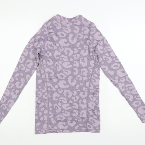 Sweaty Betty Womens Purple Animal Print Long Sleeve XS Active Top