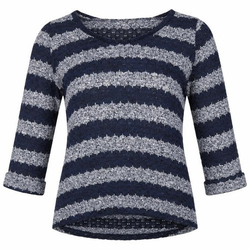 New Look Women’s Blue Striped Knit Pullover Jumper Size 8