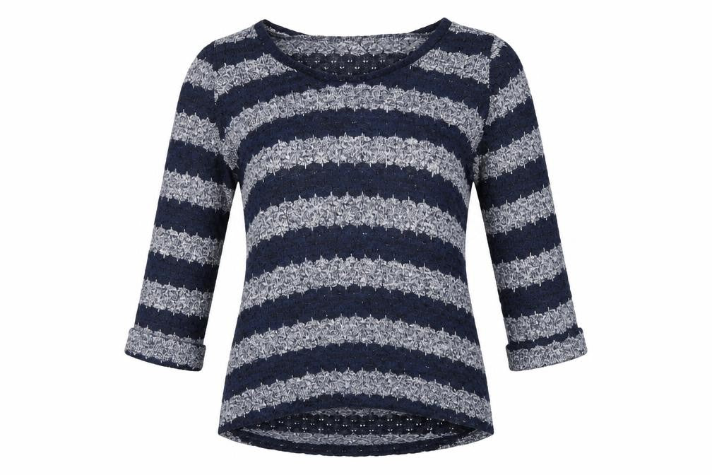 New Look Women’s Blue Striped Knit Pullover Jumper Size 8