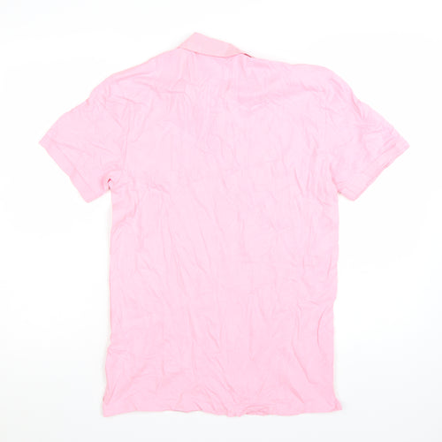 Next Men's Pink Short Sleeve Cotton Polo Shirt Size S