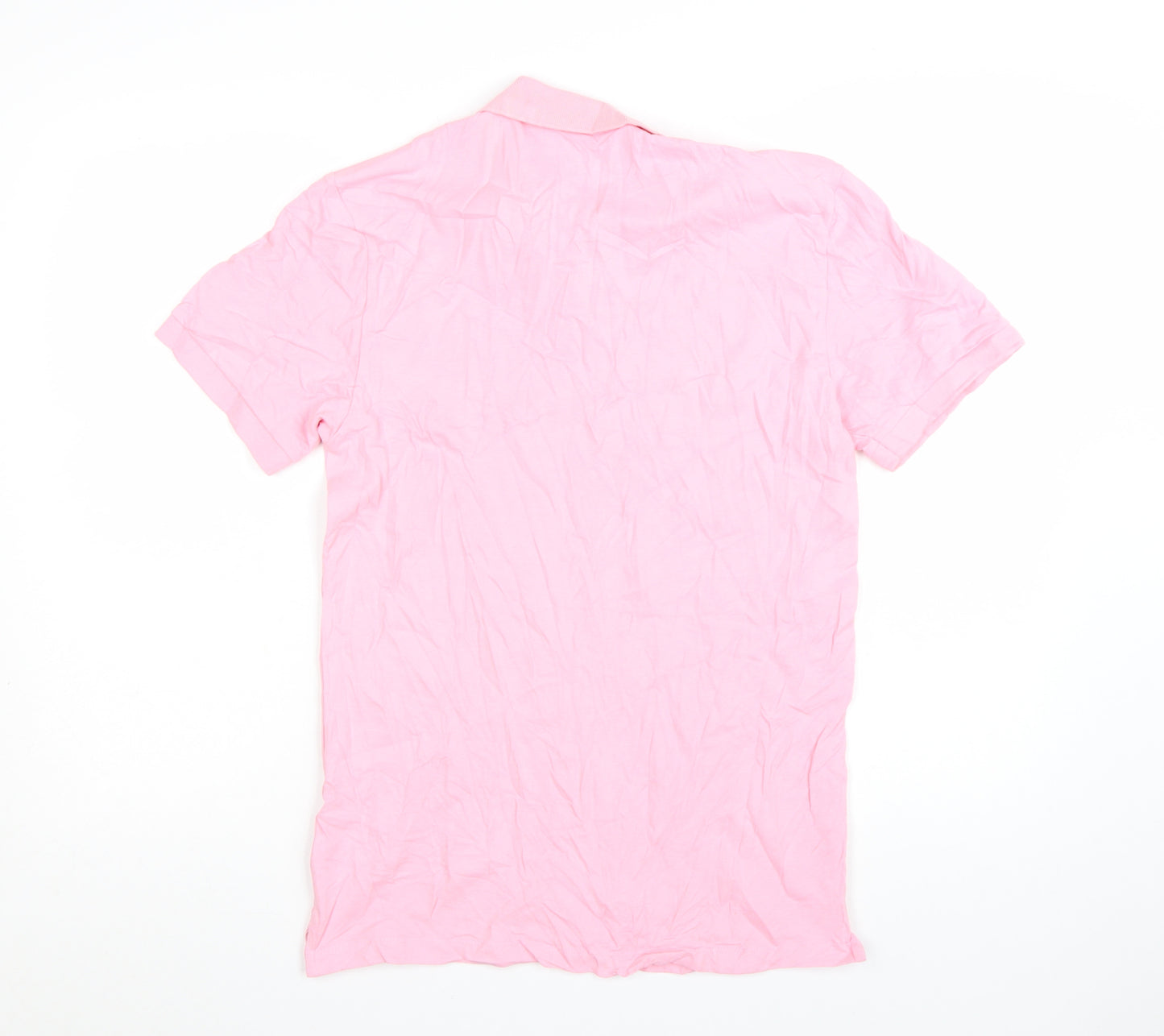 Next Men's Pink Short Sleeve Cotton Polo Shirt Size S