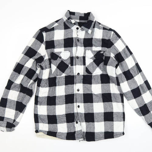 Dickies Men's Black Check Flannel Shirt Jacket Size Small