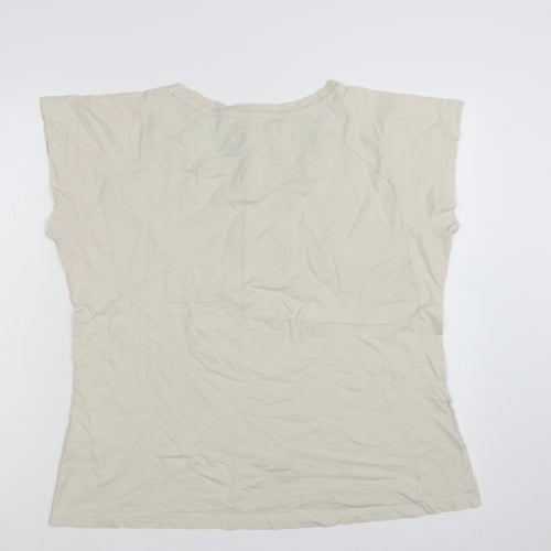 Joe Browns Womens Beige Embroidered Car T-Shirt Size 18 Cotton