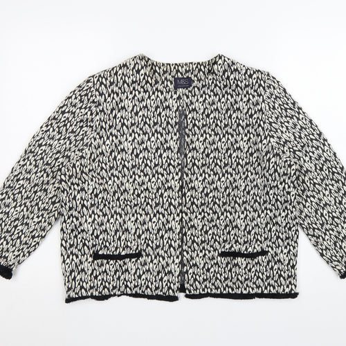 Marks and Spencer Women Black Size 16 Classic Knit Jacket