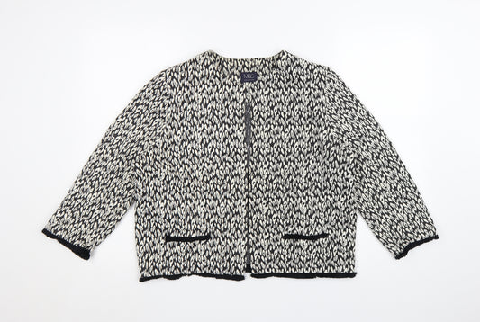 Marks and Spencer Women Black Size 16 Classic Knit Jacket