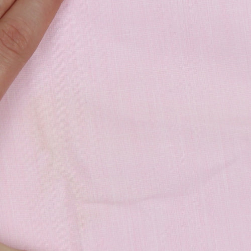 St. Bernard Men's Pink Short Sleeve Button-Up Cotton Shirt 15in Collar