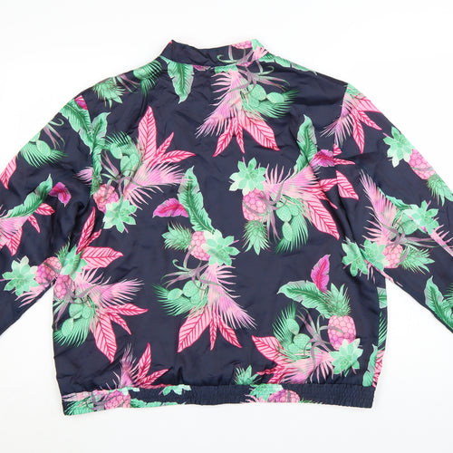 GAP Women Multicoloured XL Tropical Reversible Bomber Jacket