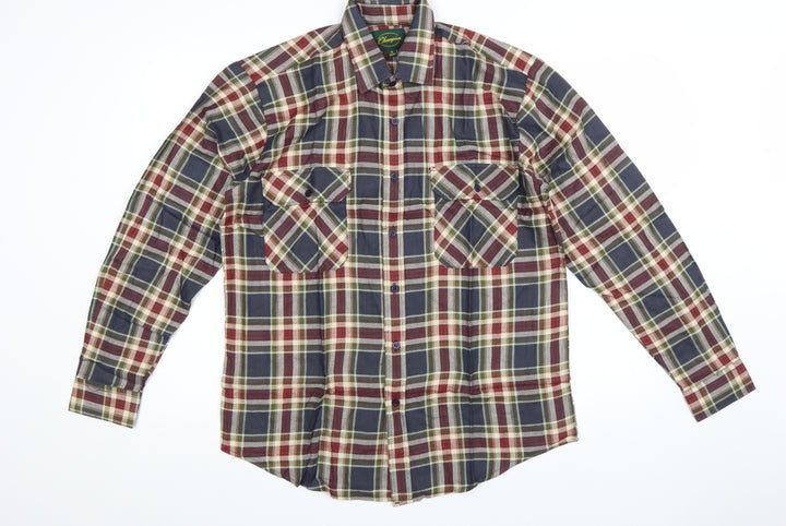 Champion Men's Multicoloured Plaid Button-Up Cotton Shirt M 39/40