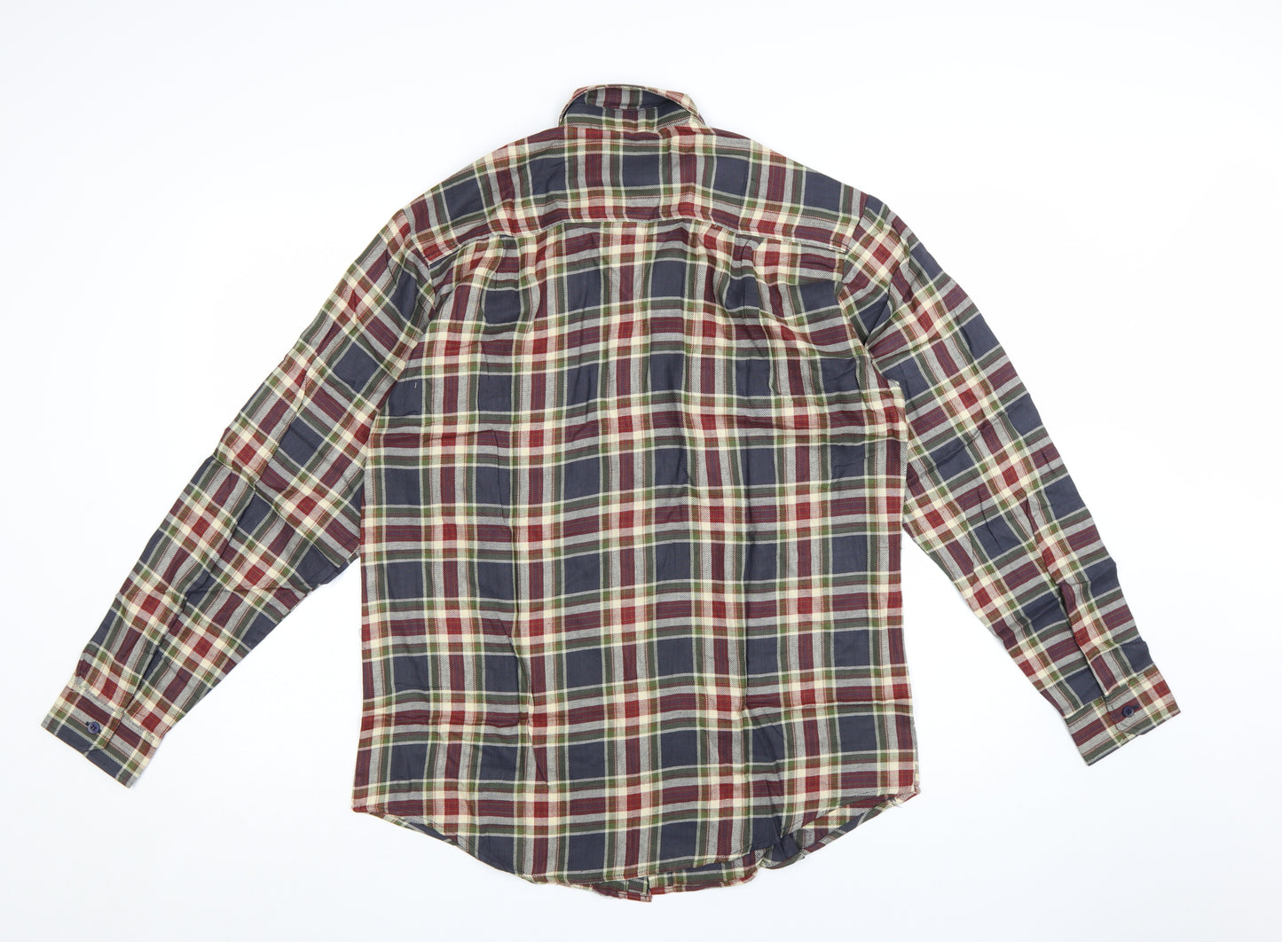 Champion Men's Multicoloured Plaid Button-Up Cotton Shirt M 39/40
