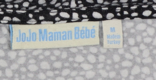 JoJo Maman Bébé Womens Black Maternity Wrap Blouse Size M