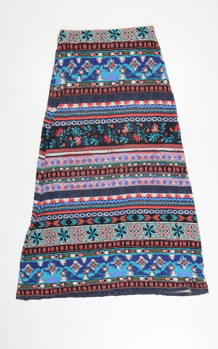 Monsoon Women’s Multicoloured Bohemian A-Line Midi Skirt Size S