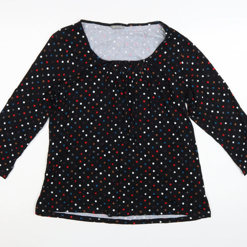 Marks and Spencer Women’s Black Polka Dot 3/4 Sleeve Viscose Blouse UK 14