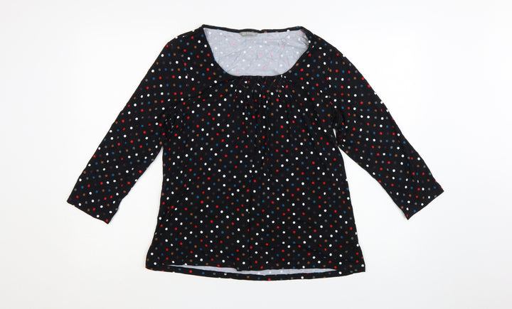 Marks and Spencer Women’s Black Polka Dot 3/4 Sleeve Viscose Blouse UK 14