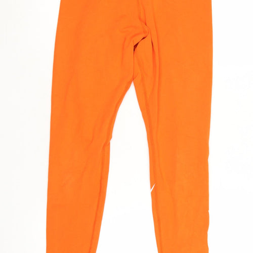 Nike Women's Orange Slim Fit Active Leggings M