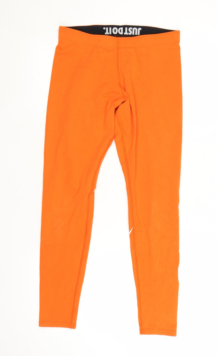 Nike Women's Orange Slim Fit Active Leggings M