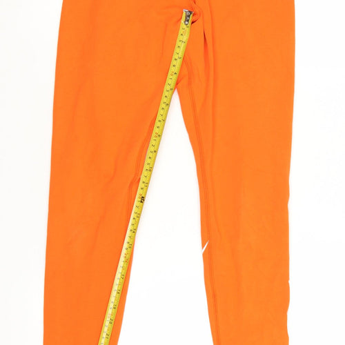 Nike Women's Orange Slim Fit Active Leggings M