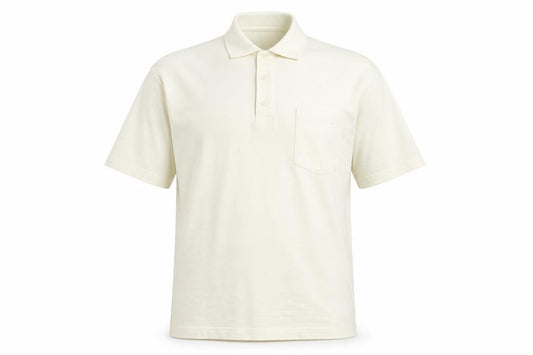 Vectus Men’s Ivory Cotton Short Sleeve Polo Shirt XL