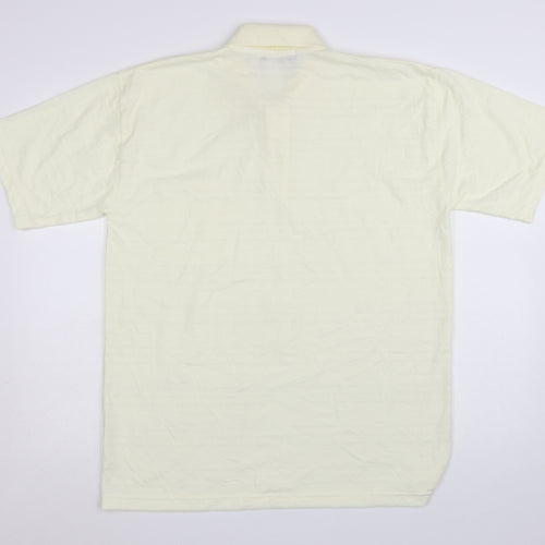 Vectus Men’s Ivory Cotton Short Sleeve Polo Shirt XL