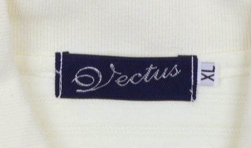 Vectus Men’s Ivory Cotton Short Sleeve Polo Shirt XL