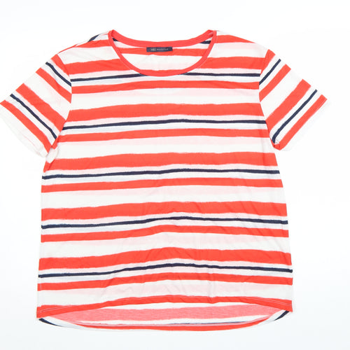 Marks and Spencer Womens Multicoloured Striped T-Shirt Size 16