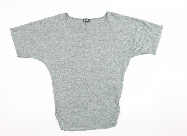 Apricot Women Grey Jersey Dolman Short Sleeve T-Shirt UK 10