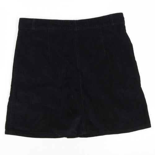 Denim Co. Women's Black Corduroy A-Line Mini Skirt Size 12