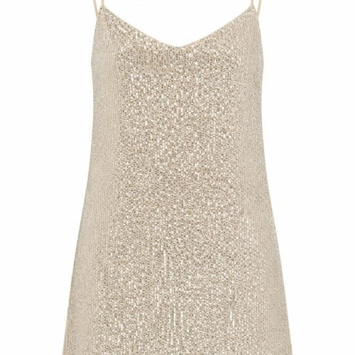 Primark Women Silver Sequin Slip Dress Size 10 Party Cocktail
