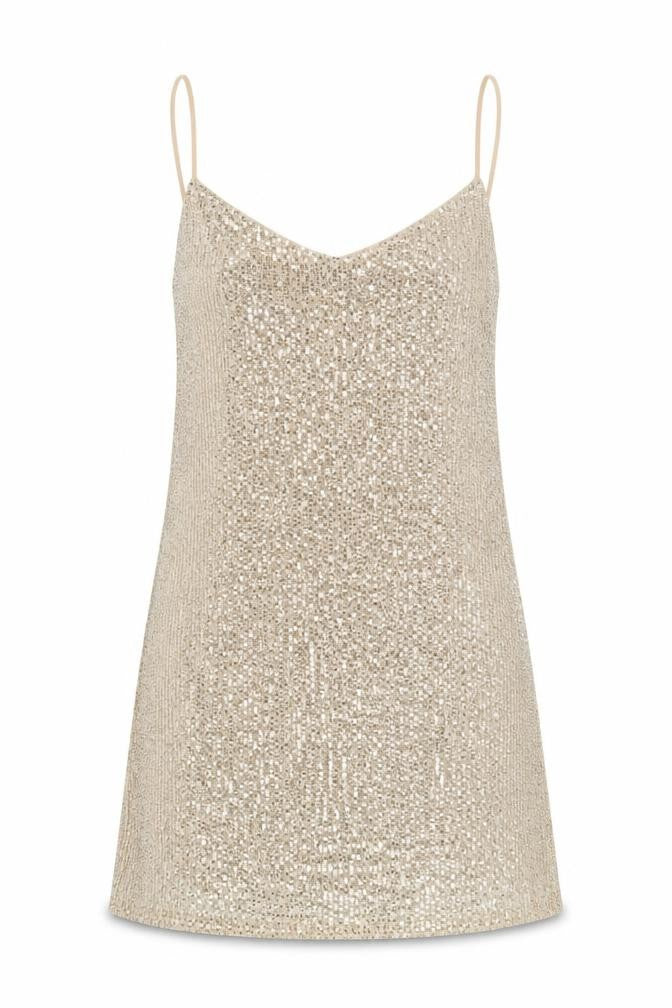 Primark Women Silver Sequin Slip Dress Size 10 Party Cocktail