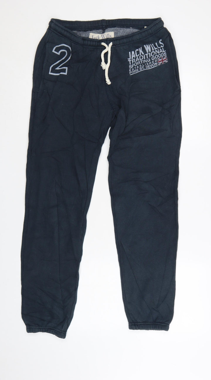 Jack Wills Men's Blue XS Jogger Sweatpants with Embroidered Logo