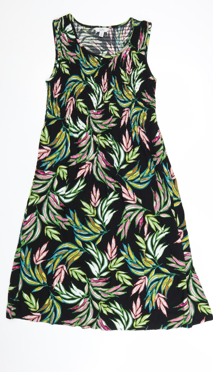 Croft & Barrow Women's Petites Multicoloured A-Line Floral Sleeveless Dress M