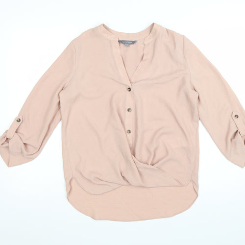 Principles Women’s Beige 3/4 Sleeve Tunic Blouse Size 10