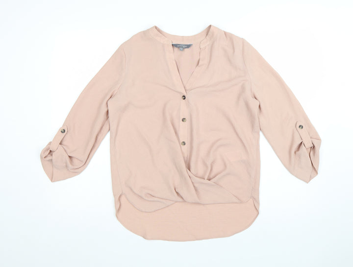 Principles Women’s Beige 3/4 Sleeve Tunic Blouse Size 10