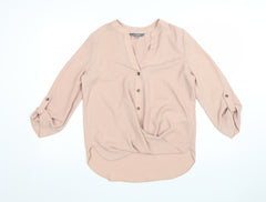 Principles Women’s Beige 3/4 Sleeve Tunic Blouse Size 10