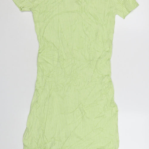 Threadbare Women's Green Short Sleeve Collared Shirt Dress Size 8