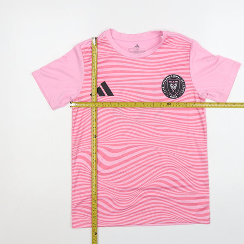Adidas Women's Pink Inter Miami CF Messi 10 Football T-Shirt M