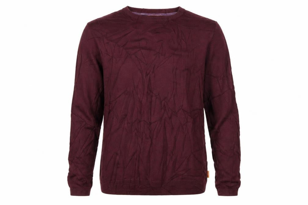 Front view of SoulCal Men's Red Cotton Crew Neck jumper, size L
