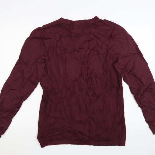 SoulCal Men's Red Cotton Crew Neck Pullover Jumper Size L