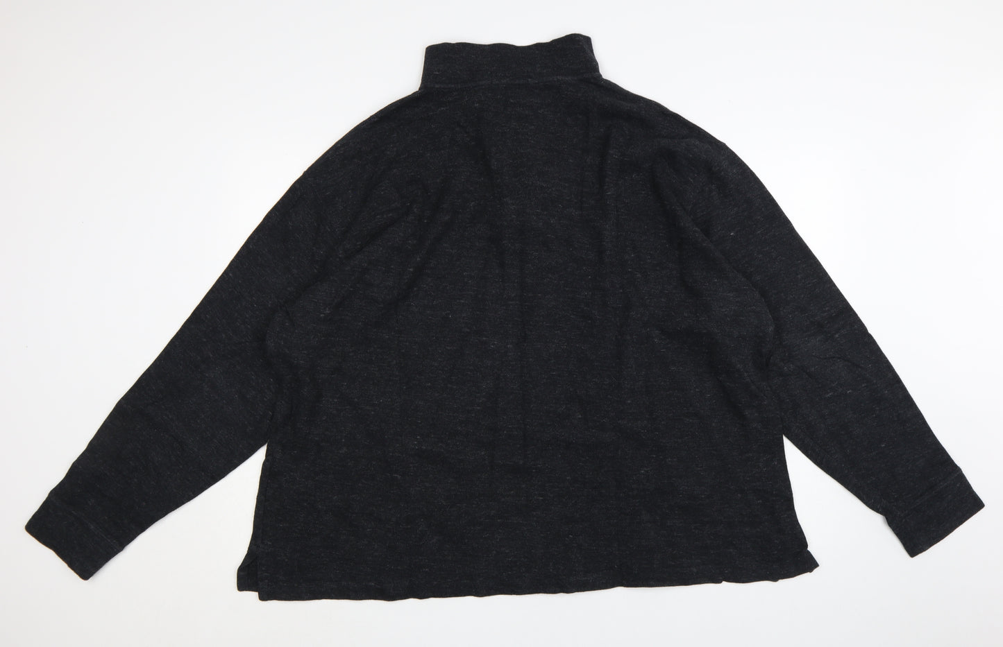 Polo Ralph Lauren Men's Black 3XL Henley 1/4 Zip Sweatshirt