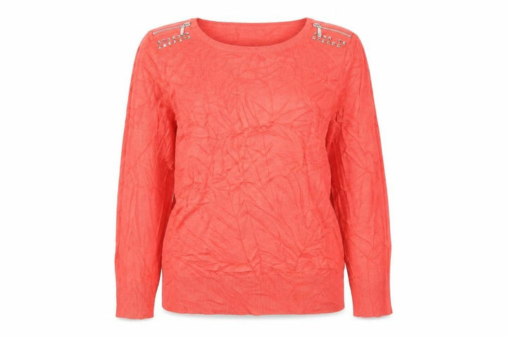 Wallis Women Pink Petite Size 12 Studded Shoulder Pullover Jumper