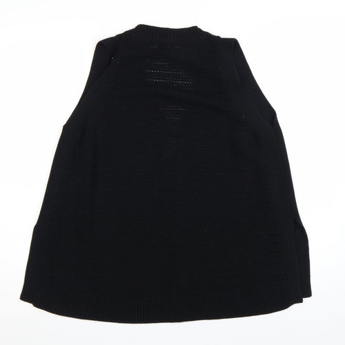 ME+EM Womens Black V-Neck Sleeveless Knit Cotton Vest L