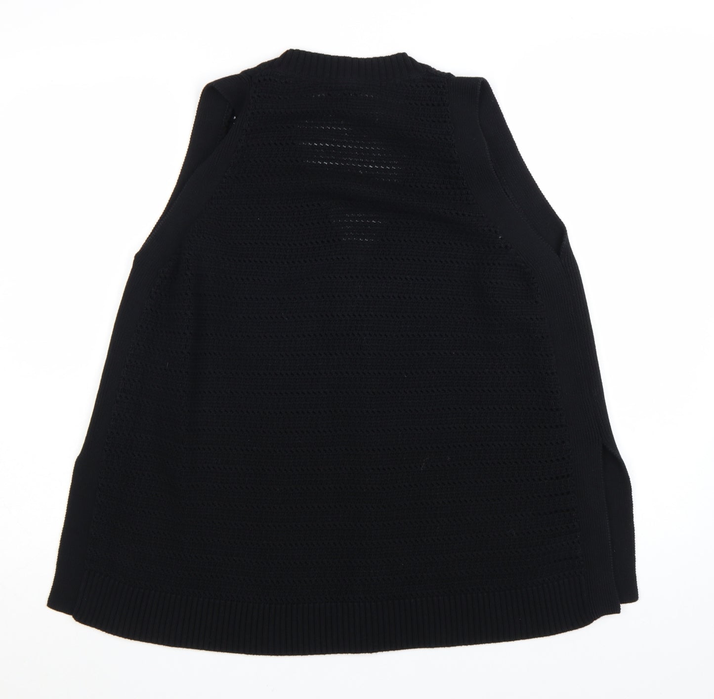 ME+EM Womens Black V-Neck Sleeveless Knit Cotton Vest L