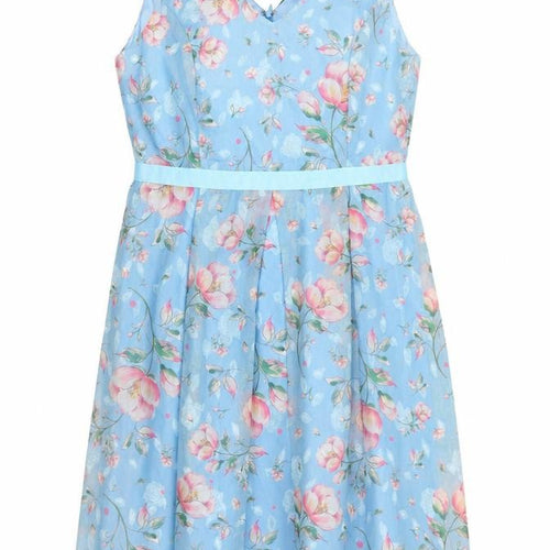 Marc Angelo Women's Blue Floral Fit & Flare Dress Size 14