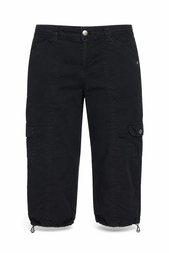Style & Co Women’s Black Cotton Cargo Cropped Trousers Size 10