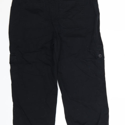 Style & Co Women’s Black Cotton Cargo Cropped Trousers Size 10