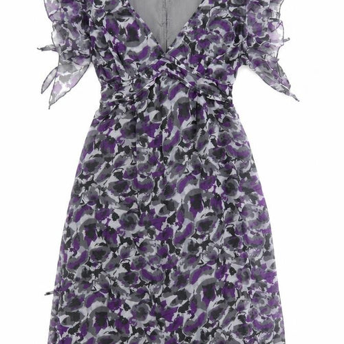 Sodamix Women’s Multicoloured Floral Chiffon Wrap Dress Size 12