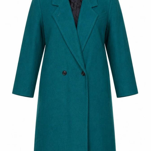 Adolfo Classics Women's Green Wool Long Overcoat Size 8
